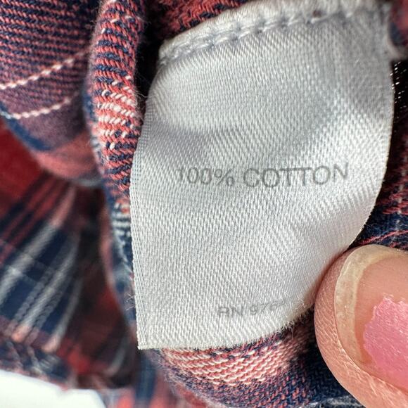 J Jill Denim Tunic LARGE Lagenlook Oversized Flannel Plaid Button Down Shirt - Picture 9 of 14